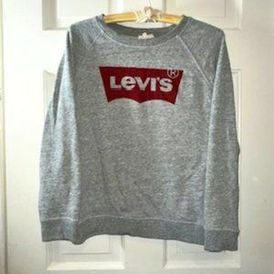 Cotton Blend Gray Levi's Logo Sweatshirt